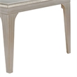 Bowery Hill Contemporary Style Dining Table with Tapered Legs in Silver