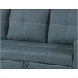 Bowery Hill 85 Inch Convertible Sofa Foam Fill Stitch in Gray Polyfiber