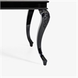 Bowery Hill 87 Inch Dining Table Black Gloss Crocodile Texture Top