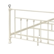 Bowery Hill Rectangular Metal Full Size Bed with Crystal Trims in White