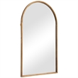 Bowery Hill 39 Inch Arched Top Metal Frame Accent Mirror in Gold