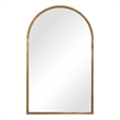 Bowery Hill 39 Inch Arched Top Metal Frame Accent Mirror in Gold