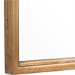 Bowery Hill 39 Inch Arched Top Metal Frame Accent Mirror in Gold