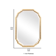 Bowery Hill 32 Inch Curved Design Wooden Vanity Mirror in Gold