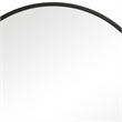 Bowery Hill 43 Inch Round Sleek PVC Frame Wall Mirror in Black