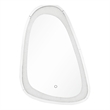 Bowery Hill Irregular Beveled Wall Mirror with Touch LED in Silver