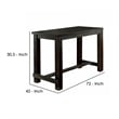 Bowery Hill 72 Inch Dining Table with Block Legs in Antique Black