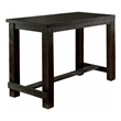 Bowery Hill 72 Inch Dining Table with Block Legs in Antique Black