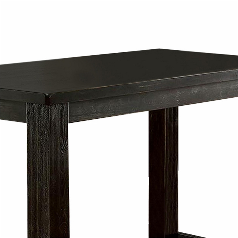 Bowery Hill 72 Inch Dining Table with Block Legs in Antique Black