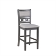 Bowery Hill 42 Inch 5 Piece Counter Height Table Set in Gray