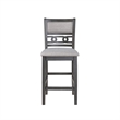 Bowery Hill 42 Inch 5 Piece Counter Height Table Set in Gray