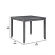 Bowery Hill 42 Inch 5 Piece Counter Height Table Set in Gray