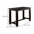 Bowery Hill 84 Inch Dining Table with Leaf Extension in Antique Black