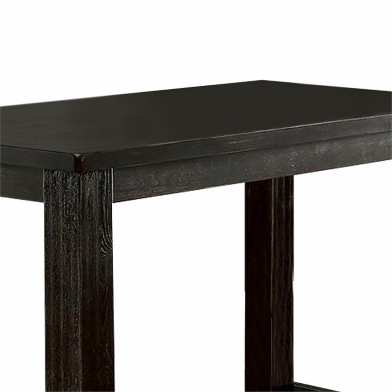 Bowery Hill 84 Inch Dining Table with Leaf Extension in Antique Black