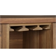 Bowery Hill 45 Inch Wood Sideboard Buffet Bar with Stemware Rack in Brown