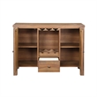 Bowery Hill 45 Inch Wood Sideboard Buffet Bar with Stemware Rack in Brown