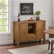 Bowery Hill 45 Inch Wood Sideboard Buffet Bar with Stemware Rack in Brown