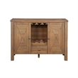 Bowery Hill 45 Inch Wood Sideboard Buffet Bar with Stemware Rack in Brown