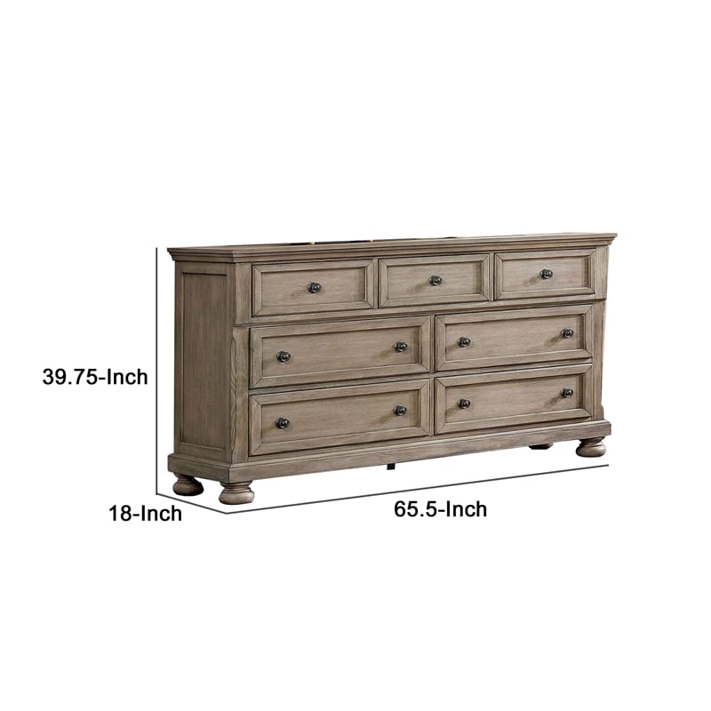Bowery Hill Dresser with 1 Hidden Drawer and Weathered Look in Gray