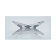 Bowery Hill Dining Table with Overlapped Metal Geometric Accent in Silver