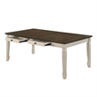 Bowery Hill Rectangular Dining Table with 2 Drawers in Brown and White