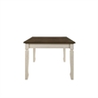 Bowery Hill Rectangular Dining Table with 2 Drawers in Brown and White