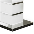 Bowery Hill Extendable Dining Table with Metal Base in White and Silver