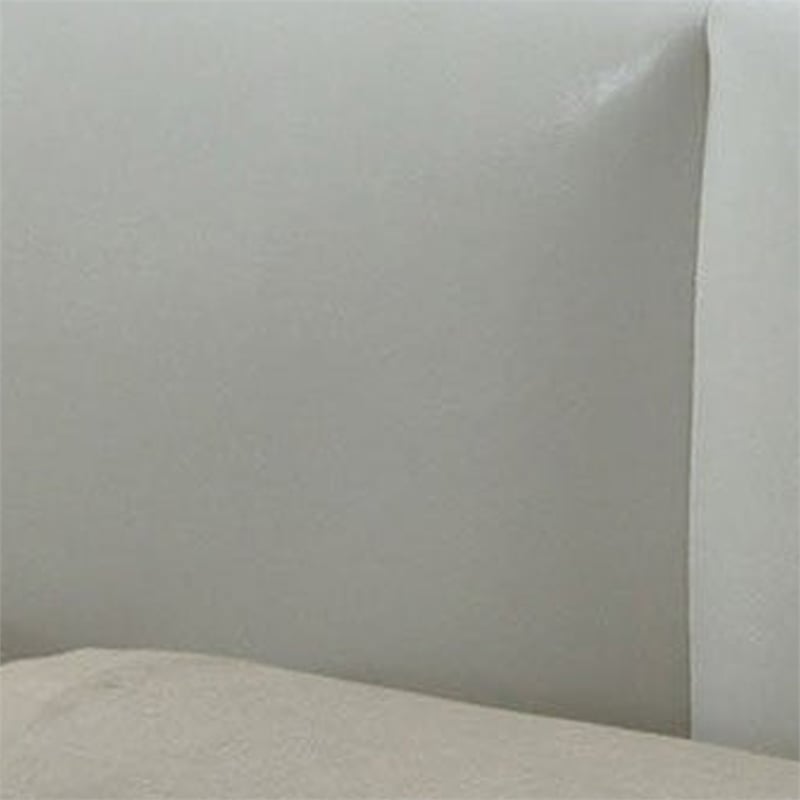 Bowery Hill Platform Eastern King Bed with Leatherette Headboard in White
