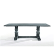 Bowery Hill Wooden Rectangular Dining Table with Trestle Base in Gray