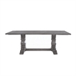 Bowery Hill Wooden Rectangular Dining Table with Trestle Base in Gray