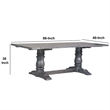 Bowery Hill Wooden Rectangular Dining Table with Trestle Base in Gray