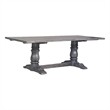 Bowery Hill Wooden Rectangular Dining Table with Trestle Base in Gray