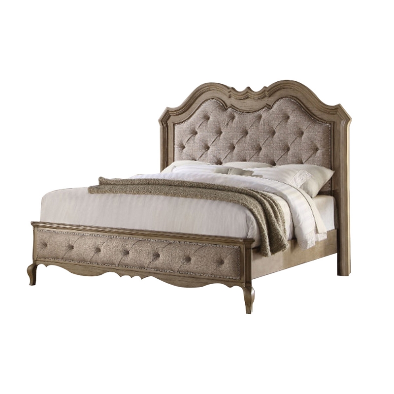 Bowery Hill Sophisticated Contemporary Style Queen Size Bed in Brown