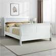 Bowery Hill Classy Transitional Style Queen Size Sleigh Bed in White