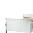 Bowery Hill Classy Transitional Style Queen Size Sleigh Bed in White