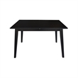 Bowery Hill Solid Wood 60 Inch Butterfly Extension Dining Table in Black