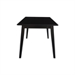 Bowery Hill Solid Wood 60 Inch Butterfly Extension Dining Table in Black