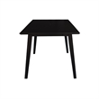 Bowery Hill Solid Wood 60 Inch Butterfly Extension Dining Table in Black