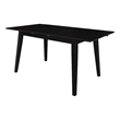 Bowery Hill Solid Wood 60 Inch Butterfly Extension Dining Table in Black