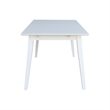 Bowery Hill Solid Wood 60 Inch Butterfly Extension Dining Table in White
