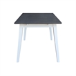 Bowery Hill 60 Inch Butterfly Extension Dining Table in Gray and White