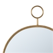 Bowery Hill Oval Shape Metal Frame Wall Mirror Small in Gold