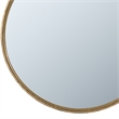 Bowery Hill Oval Shape Metal Frame Wall Mirror Small in Gold