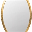 Bowery Hill Oval Shape Metal Frame Transitional Wall Mirror in Gold