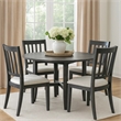 Bowery Hill 47 Inch Farmhouse Round Wooden Dining Table in Rustic Gray