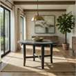 Bowery Hill 47 Inch Farmhouse Round Wooden Dining Table in Rustic Gray