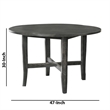 Bowery Hill 47 Inch Farmhouse Round Wooden Dining Table in Rustic Gray