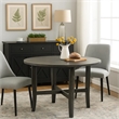 Bowery Hill 47 Inch Farmhouse Round Wooden Dining Table in Rustic Gray