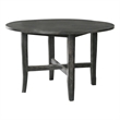 Bowery Hill 47 Inch Farmhouse Round Wooden Dining Table in Rustic Gray