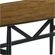 Bowery Hill 72 Inch Dining Table with Brown Plank Top and Black Base